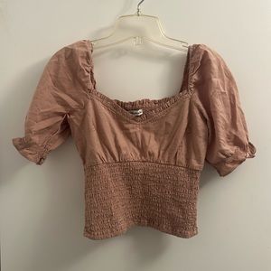 Abercrombie and Fitch beige/pink shirt
